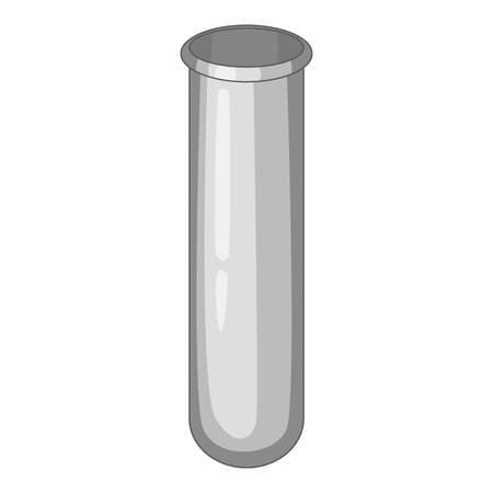Empty beaker icon in monochrome style isolated on white background vector illustrationのイラスト素材