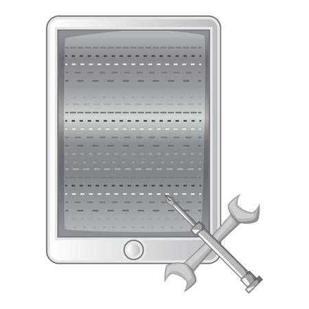Mobile repair icon monochromeのイラスト素材