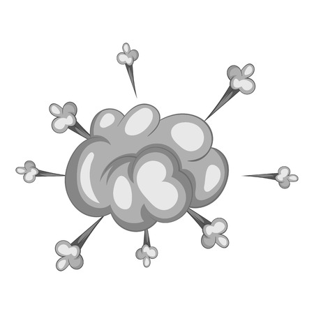 Bomb explosion icon monochromeのイラスト素材