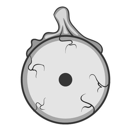 Zombie eyeball icon monochromeのイラスト素材
