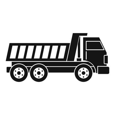 Dumper truck icon in simple style isolated vector illustration.のイラスト素材