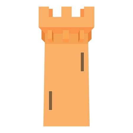 Medieval battle tower icon, cartoon styleのイラスト素材