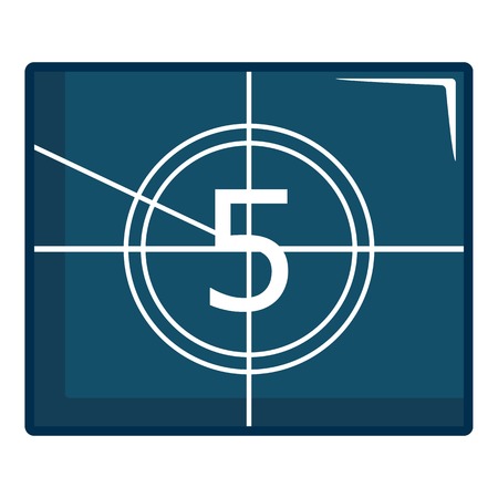 Countdown to the beginning of the movie iconのイラスト素材