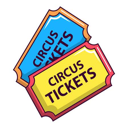Circus tickets icon, cartoon styleのイラスト素材