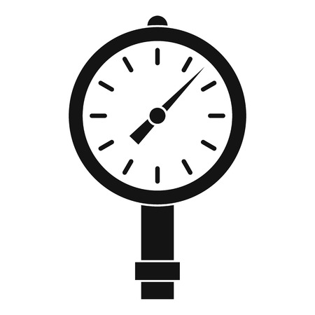 Manometer or pressure gauge icon in simple style isolated vector illustrationのイラスト素材