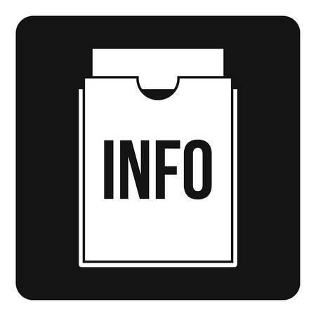 Info folder icon in simple style isolated vector illustrationのイラスト素材