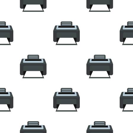Printer pattern seamless background in flat style repeat vector illustrationのイラスト素材