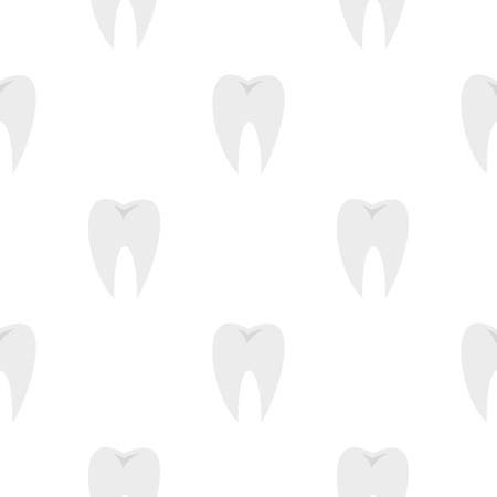 Tooth pattern seamless background in flat style repeat vector illustrationのイラスト素材