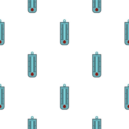Thermometer indicates low temperature pattern seamless background in flat style repeat vector illustrationのイラスト素材