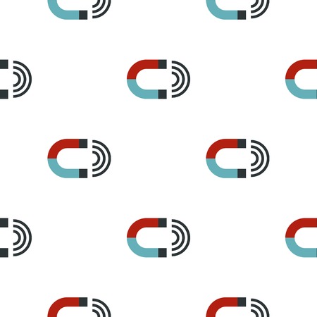 Magnet pattern seamless background in flat style repeat vector illustrationのイラスト素材