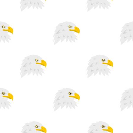 Eagle pattern seamless background in flat style repeat vector illustrationのイラスト素材