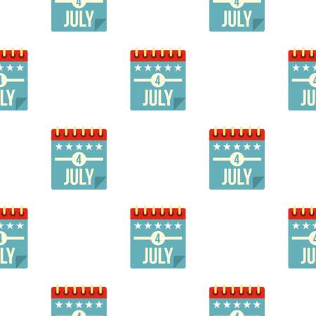 Independence day pattern seamless background in flat style repeat vector illustrationのイラスト素材