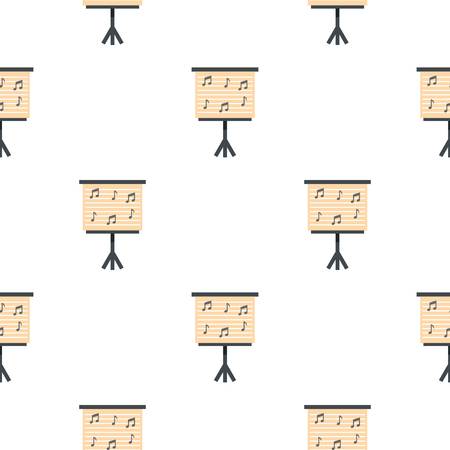 Music stand with piano notes pattern seamless for any design vector illustrationのイラスト素材