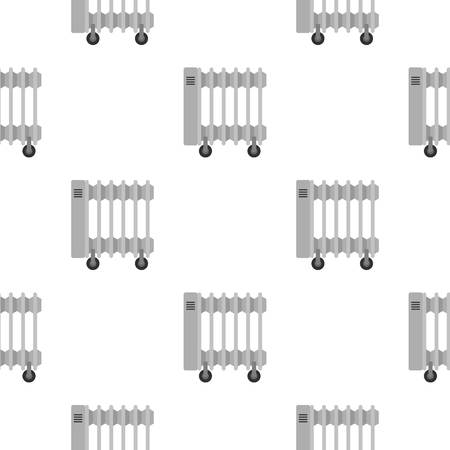 White electric heater on wheels pattern seamless for any design vector illustrationのイラスト素材