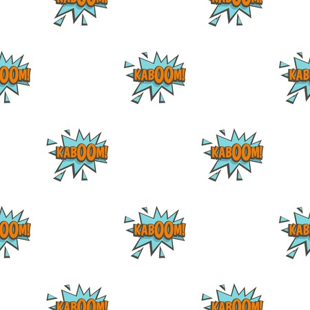 Kaboom, comic text sound effect pattern seamless for any design vector illustrationのイラスト素材