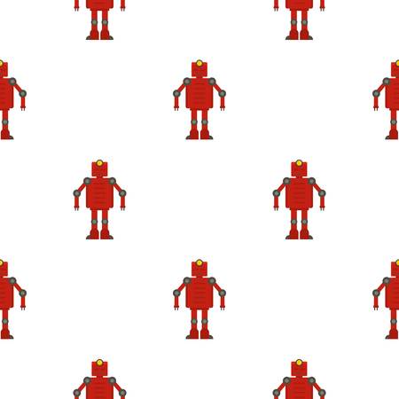 Red robot pattern seamless for any design vector illustrationのイラスト素材