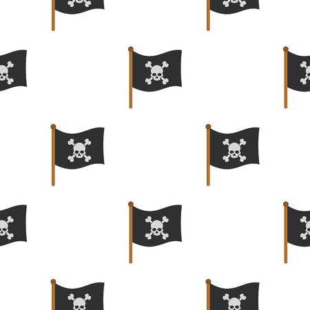 Pirate flag pattern flatのイラスト素材