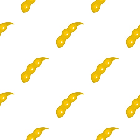 Dried soy pod pattern flatのイラスト素材