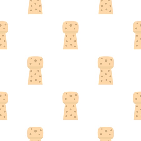 Wine wooden cork pattern flatのイラスト素材