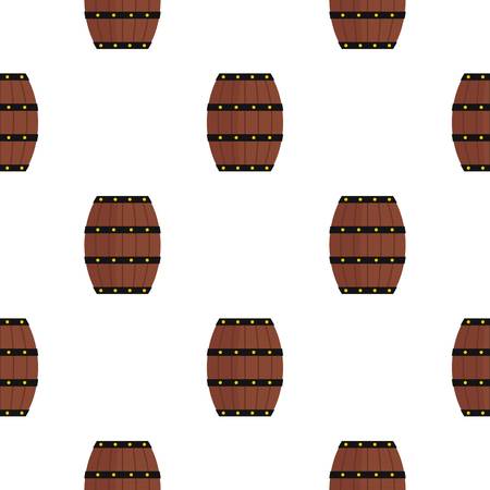 Wine wooden barrel pattern flatのイラスト素材