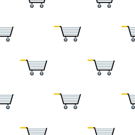 Empty steel trolley pattern flatのイラスト素材