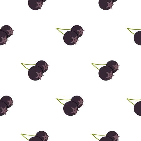 Fresh chokeberry or aronia berry pattern flatのイラスト素材