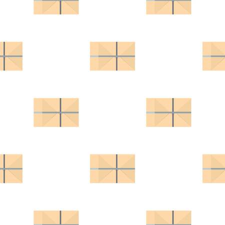 Parcel wrapped in paper patternのイラスト素材