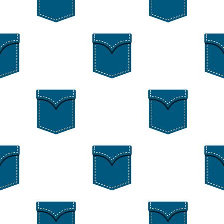 Blue pocket symbol pattern flatのイラスト素材