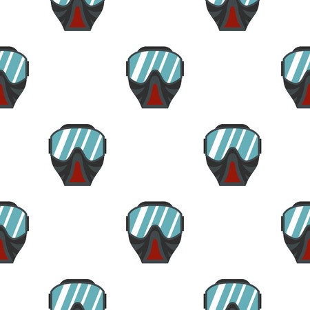Paintball mask pattern seamless flat style for web vector illustrationのイラスト素材