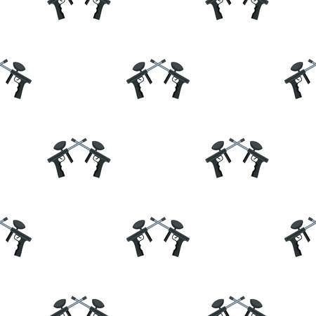 Crossed paintball guns pattern seamless flat style for web vector illustrationのイラスト素材