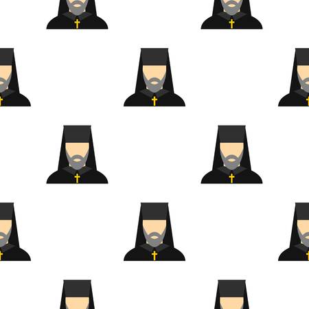 Orthodox priest pattern seamless flat style for web vector illustrationのイラスト素材