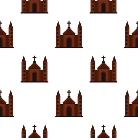 Catholic church pattern seamless flat style for web vector illustrationのイラスト素材