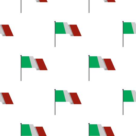 Italian flag pattern seamless flat style for web vector illustrationのイラスト素材