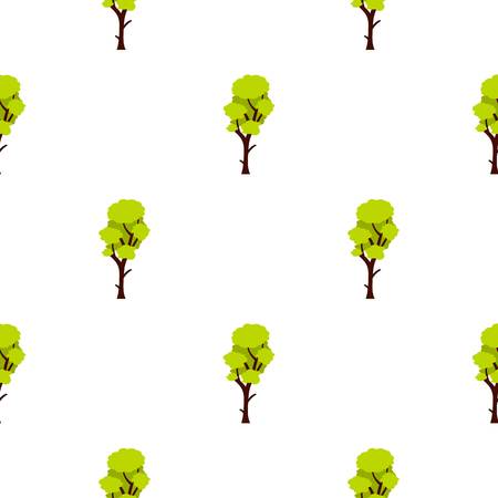 Tall green tree pattern seamless flat style for web vector illustrationのイラスト素材