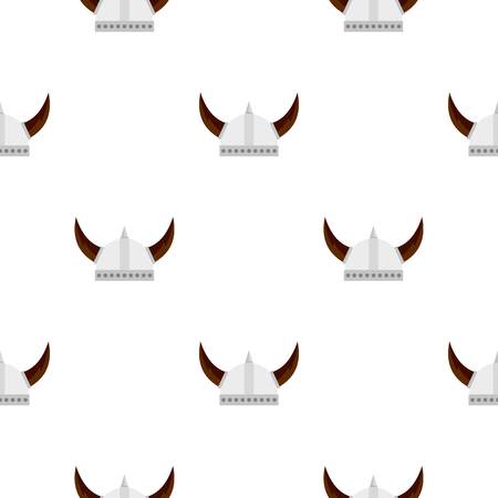 Viking helmet pattern seamless flat style for web vector illustrationのイラスト素材