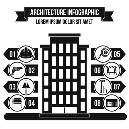 Architecture infographic concept, simple styleのイラスト素材