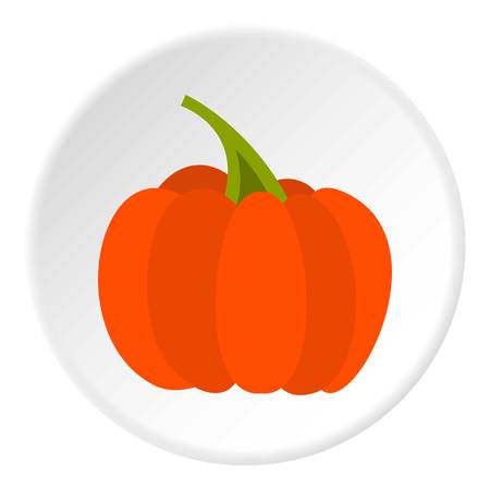 Autumn pumpkin icon circleのイラスト素材