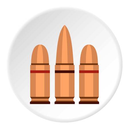 Cartridges icon in flat circle isolated vector illustration for webのイラスト素材