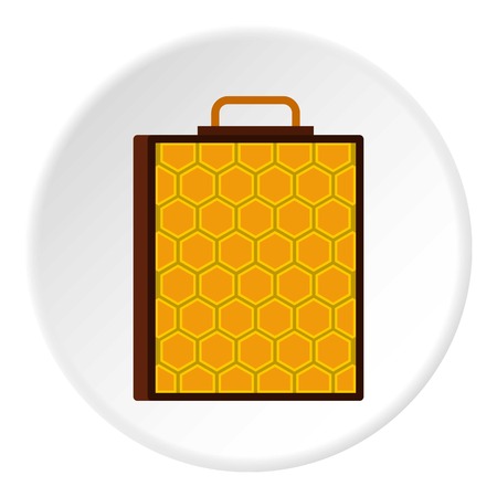 Honeycomb icon in flat circle isolated vector illustration for webのイラスト素材