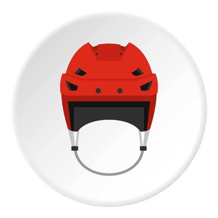 Hockey helmet icon circleのイラスト素材