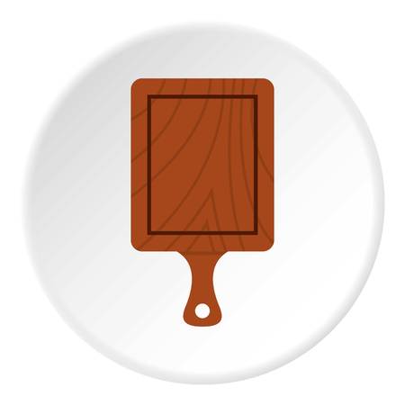 Brown wooden cutting board icon circleのイラスト素材