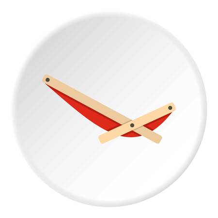 Recliner icon in flat circle isolated vector illustration for webのイラスト素材