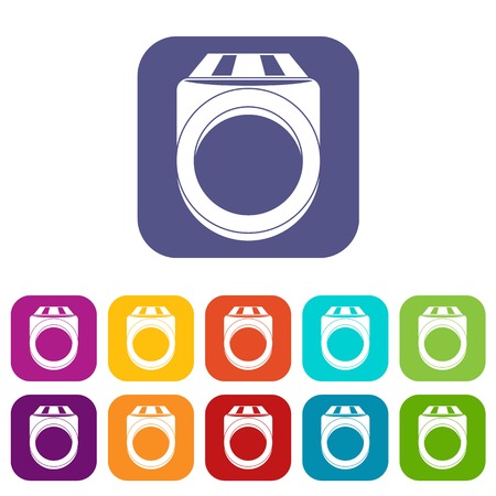 Ring icons set flatのイラスト素材