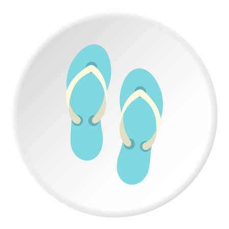 Flip flop sandals icon circleのイラスト素材