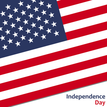 USA independence day with flag vector illustration for webのイラスト素材