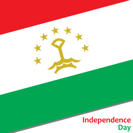 Tajikistan independence day with flag vector illustration for webのイラスト素材