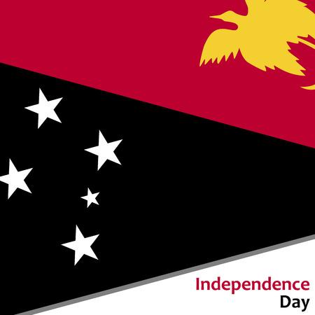 Papua New Guinea independence day with flag vector illustration for webのイラスト素材