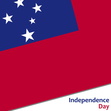 Samoa independence day with flag vector illustration for webのイラスト素材