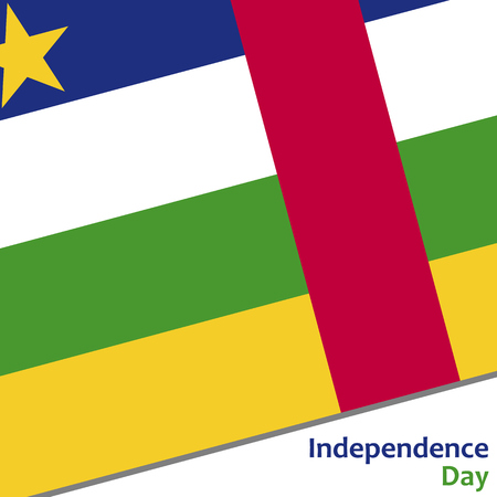 Central African Republic independence day with flag vector illustration for webのイラスト素材