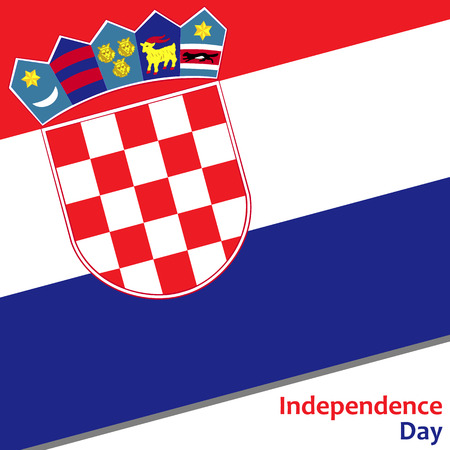 Croatia independence day with flag vector illustration for webのイラスト素材